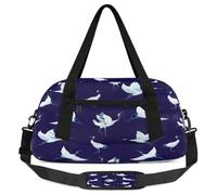 Sac de sport léger pour enfants Motif grue à couronne rouge pour filles et garçons, petit sac de sport pour enfants, petit sac de voyage pour la nuit, Grue couronnée rouge, 18.5L x 7.8W x 9.4H