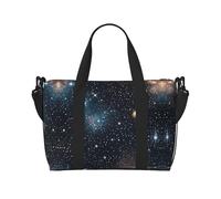 Sac de sport léger pour homme et femme Motif constellation Star Clusters Galaxies, noir, One Size
