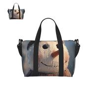 Sac de sport léger pour homme et femme, motif drapeau américain, avec compartiment à chaussures, sac de voyage léger, Bonhomme de neige Smile Gaze, Taille unique, Sac de voyage
