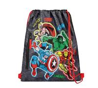 Sac de sport Marvel Avengers pour garçon - Personnalisable avec nom - Sac à chaussures imprimé super-héros - Sac à dos à tirer, Noir , Einheitsgröße, Décontracté