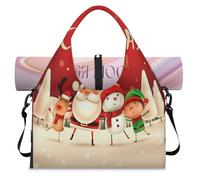 Sac de sport Merry Christmas avec compartiment à chaussures, joli sac fourre-tout pour la gym, le yoga, les voyages, couleur, L, Sac de voyage