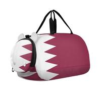 Sac de sport mignon avec compartiment à chaussures - Motif drapeau national du Qatar - Léger - Pour le w nd, la danse et les voyages
