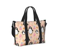 Sac de sport mignon avec imprimé pingouin pour femme, article personnel pour la nuit, le week-end, le sport, sac de sport pour homme et femme