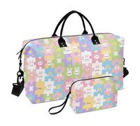 Sac de sport mignon avec motif enfantin coloré décoratif pour la nuit, grand sac de sport avec trousse de toilette pour voyages d'affaires, grande capacité bulto de para Hombre