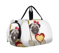 Sac de sport mignon Cupidon Carlin Love Girls Tote Bag Voyage Weekender Overnight Kids Duffle Bag Carry on Duffel Bag Boy, Amour mignon de carlin Cupidon, Classique