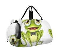 Sac de sport mignon Cupidon Carlin Love Girls Tote Bag Voyage Weekender Overnight Kids Duffle Bag Carry on Duffel Bag Boy, Grenouille mignonne Gentleman Vert, Classique