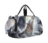 Sac de sport mignon Cupidon Carlin Love Girls Tote Bag Voyage Weekender Overnight Kids Duffle Bag Carry on Duffel Bag Boy, Loups Neige Hiver, Classique