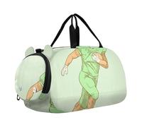 Sac de sport mignon Cupidon Carlin Love Girls Tote Bag Voyage Weekender Overnight Kids Duffle Bag Carry on Duffel Bag Boy, Joueur de football américain vert, Classique
