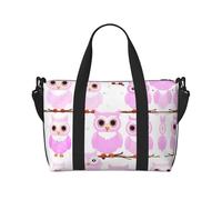 Sac de sport mignon en forme de hibou pour voyage - Sacs de voyage légers Oxford pour articles personnels pour femmes, sacs de sport idéaux pour hommes, Noir , Taille unique