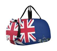 Sac de sport mignon pour enfants avec compartiment à chaussures léger pour le w nd, la danse de nuit, pour les voyages, le sport, le fitness et l'entraînement, Drapeau de l'île de l'Ascension, one