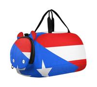 Sac de sport mignon pour enfants avec compartiment à chaussures léger pour le w nd, la danse de nuit, pour les voyages, le sport, le fitness et l'entraînement, Drapeau de Porto Rico, TAILLE UNIQUE