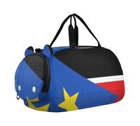 Sac de sport mignon pour enfants avec compartiment à chaussures léger pour le w nd, la danse de nuit, pour les voyages, le sport, le fitness et l'entraînement, Drapeau national du Soudan du Sud