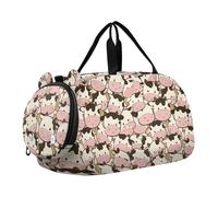 Sac de sport mignon pour enfants avec compartiment à chaussures léger pour voyage, natation, danse, ballet bolsos de para hombre, Jolie vache de dessin animé, Moderne