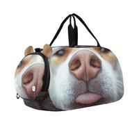 Sac de sport mignon pour la Saint-Valentin en forme de chiot pour voyage, week-end, sac de sport pour garçons, Gros plan de nez Husky drôle, Classique