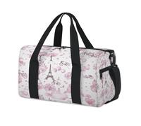 Sac de sport mignon romantique Tour Eiffel pour enfants, filles, garçons, femmes, hommes, pour la nuit, le week-end, sac de voyage, sac fourre-tout, sac de sport décontracté