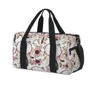 Sac de sport motif attrape-rêves floral pour enfants, filles, garçons, femmes, hommes, sac de voyage à motif floral pour la nuit, le week-end, sac fourre-tout de sport décontracté