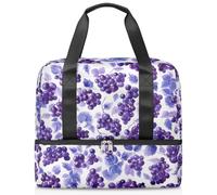 Sac de sport motif feuille de raisin pour femmes, hommes, garçons et filles, 21 L, sac fourre-tout séparé pour voyage, gym, yoga, couleur, Big, Organiseur de sac