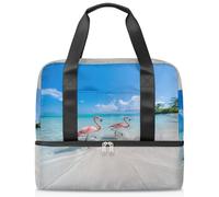 Sac de sport motif flamants roses pour femmes, hommes, Kirls, garçons et filles, 21 L, sac fourre-tout séparé pour voyage, gym, yoga, couleur, Big, Organiseur de sac