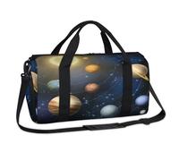 Sac de sport motif planètes galaxie solaire pour le week-end, sac de voyage décontracté pour enfants, filles, garçons, femmes, hommes