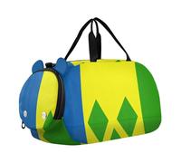 Sac de sport multifonction pour enfants avec compartiment à chaussures pour voyage, sport, w nd, Drapeau de Saint Vincent et les Grenadines, TAILLE UNIQUE, Moderne/ajusté.