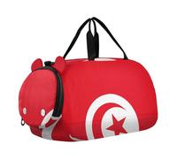 Sac de sport multifonction pour enfants avec compartiment à chaussures pour voyage, sport, w nd, Drapeau national de la Tunisie, one size, Moderne/ajusté