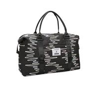 Sac de sport multifonction résistant à l'eau de grande capacité avec compartiment humide et sec pour le sport, le fitness, les courts voyages, sac de gym organisé pour les courts séjours, Noir