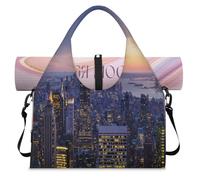 Sac de sport New York Sunset USA avec compartiment à chaussures Sac fourre-tout pour la gym, le yoga, les voyages, couleur, L, Sac de voyage
