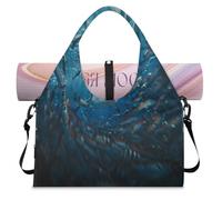 Sac de sport Ocean Cartoon Shark avec compartiment à chaussures Sac de week-end Sac fourre-tout Cabine Bagage Cabine pour Gym Yoga Voyage, couleur, L, Sac de voyage