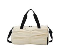 Sac de sport Oxford imperméable avec compartiments secs et humides séparés pour le rangement de l'équipement de sport de voyage Bagage à main Sac de sport respirant pour hommes et femmes, beige, Mass