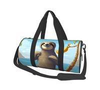 Sac de sport paresseux sur la plage pour homme et femme - Article personnel - Sac de voyage en toile - Sac de week-end - Sac de sport léger - Noir - Taille unique, Noir , Taille unique