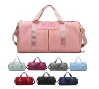Sac de sport personnalisé, cadeaux pour elle, sac de yoga brodé, sac de week-end personnalisé, sac de voyage, sac de gym initial, sac d'hôpital, multicolore, Large, Brodé