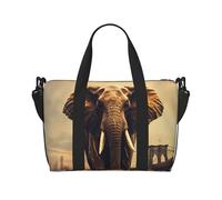 Sac de sport petit écureuil pour homme et femme, sac de voyage avec compartiment à chaussures, sac d'entraînement, Éléphant sur un pont, Taille unique, Sac de voyage