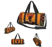 Sac de sport petit pingouin avec lunettes - Sac de nuit avec compartiment à chaussures - Pour homme et femme, Femme africaine., Taille unique