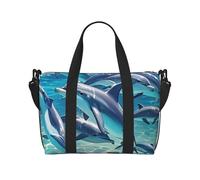 Sac de sport Pitbull Dogs - Sac de voyage pour homme et femme - Sac de voyage avec compartiment à chaussures, Dauphins Art, Taille unique, Sac de voyage