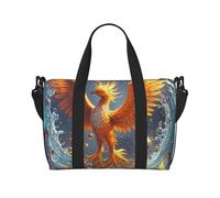 Sac de sport Pitbull Dogs - Sac de voyage pour homme et femme - Sac de voyage avec compartiment à chaussures, Feu et eau phénix, Taille unique, Sac de voyage