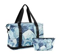 Sac de sport pliable avec sangle réglable Bleu, Glaçons bleus, 1 size