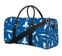 Sac de sport pliable bleu avec bandoulière Motif vaisseau spatial