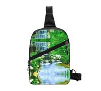 Sac de sport pliable en forme de cascade avec plusieurs poches, tissu polyester résistant à l'eau, sac à dos de voyage compact