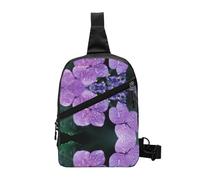 Sac de sport pliable en forme de fleur d'hortensia, sac à bandoulière léger avec plusieurs poches, tissu polyester résistant à l'eau, sac à dos de voyage compact