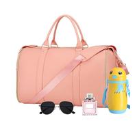 Sac de sport pliable, grande capacité, sac de voyage imperméable, bagage léger pour le camping, la plage, la natation, la piscine, le sport, la gym, les voyages en week-end, les voyages, rose, Refer