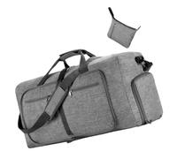 Sac de sport pliable spacieux en nylon pour femme, gris