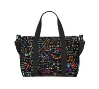 Sac de sport polyvalent avec impression de formule mathématique, compagnon pour vos voyages et vos routines de remise en forme, noir, One Size