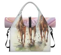 Sac de sport pour athlètes équestres avec compartiment à chaussures, sac fourre-tout pour la gym, le yoga, les voyages, couleur, L, Sac de voyage