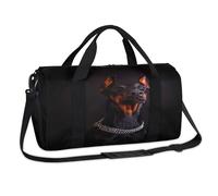 Sac de sport pour chien, motif chien de race doberman, sac de week-end, sac fourre-tout décontracté pour voyage, gym, sac de sport pour enfants, filles, garçons, femmes, hommes