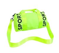 Sac de sport pour enfant - 30 x 17 x 17 cm - Sac de weekend - Sac de voyage multifonction - Sac de sport à bandoulière - Équipement portable pour le camping et les exercices de plein air, vert, voir
