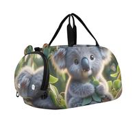 Sac de sport pour enfant avec panier de lapin de Pâques Motif tulipes, Joli koala feuilles vertes, Classique