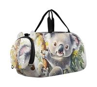 Sac de sport pour enfant avec panier de lapin de Pâques Motif tulipes, Koala mignon Eucalyptus Gris forêt, Classique