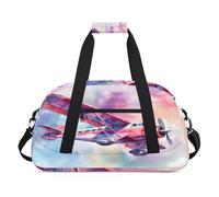 Sac de sport pour enfants, filles, garçons, femmes, hommes, 24 L, sac fourre-tout, voyage, gym, danse, aquarelle, vieux avion, couleur, (24L) UK, Organiseur de sac