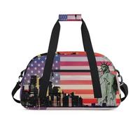 Sac de sport pour enfants, filles, garçons, femmes, hommes, 24 L, sac fourre-tout, voyage, gym, danse, drapeau américain, États-Unis, New York, couleur, (24L) UK, Organiseur de sac