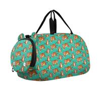 Sac de sport pour enfants garçons filles Big Cat rayures turquoise asiatique
